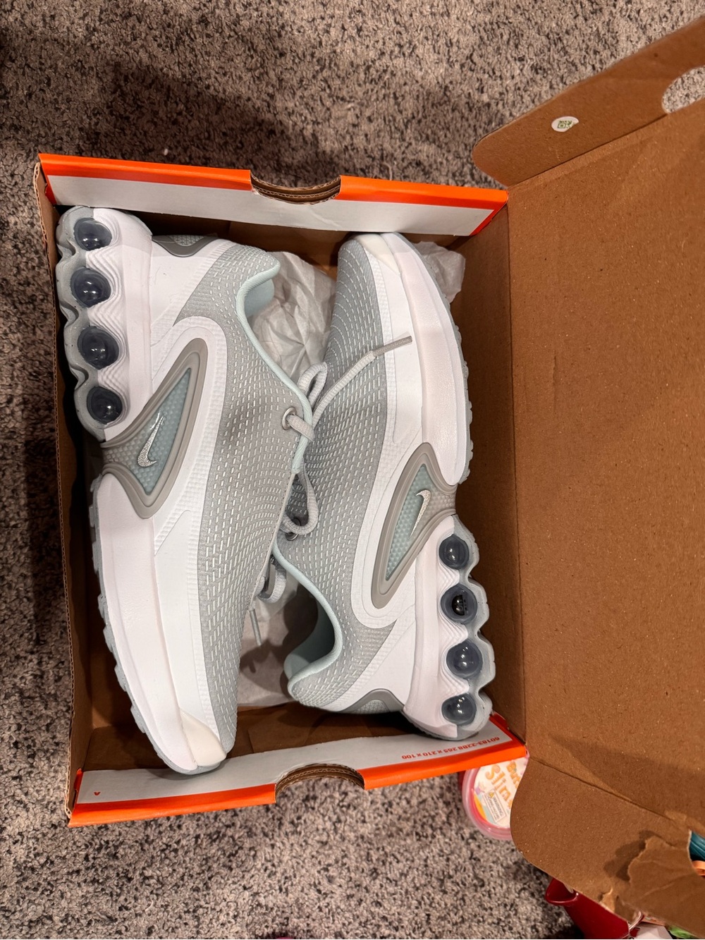 Nike Light Gray and White Running Shoes